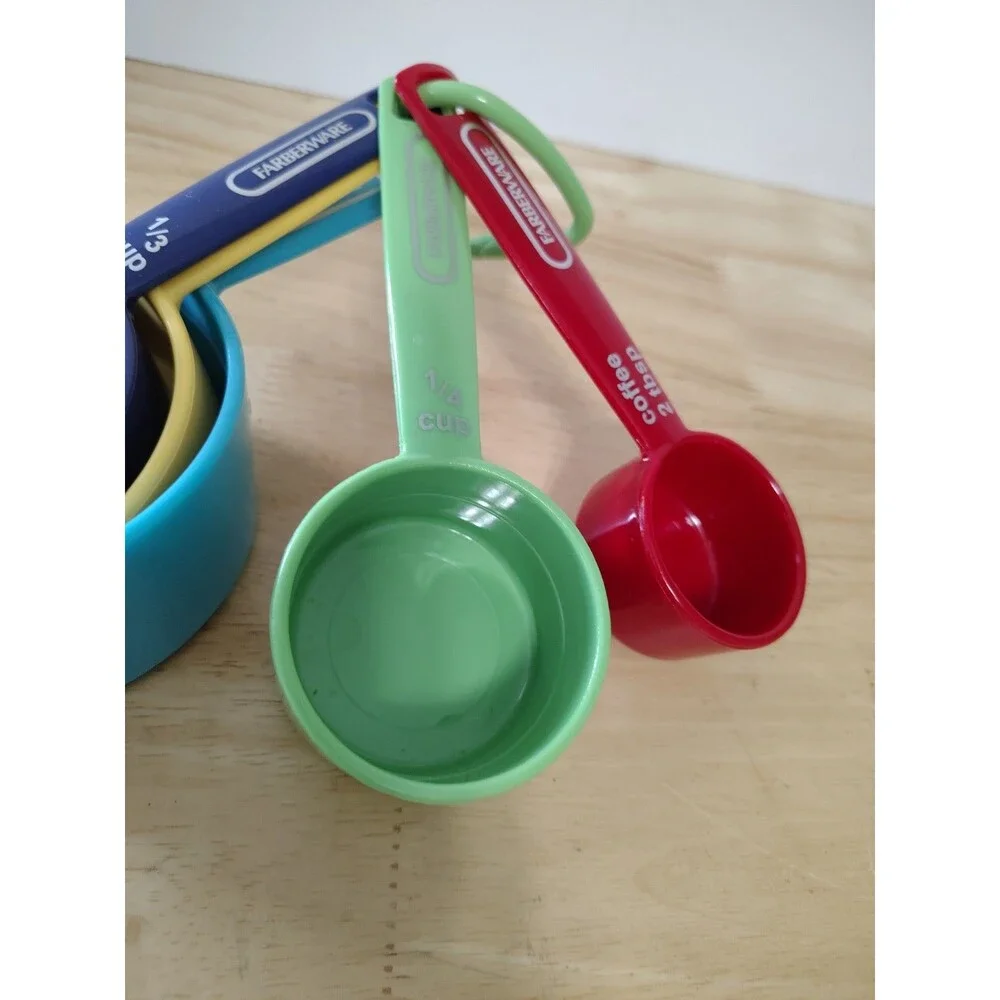 Professional 5-Piece Measuring Cup Set with Coffee Scoop Durable Plastic Kitchen